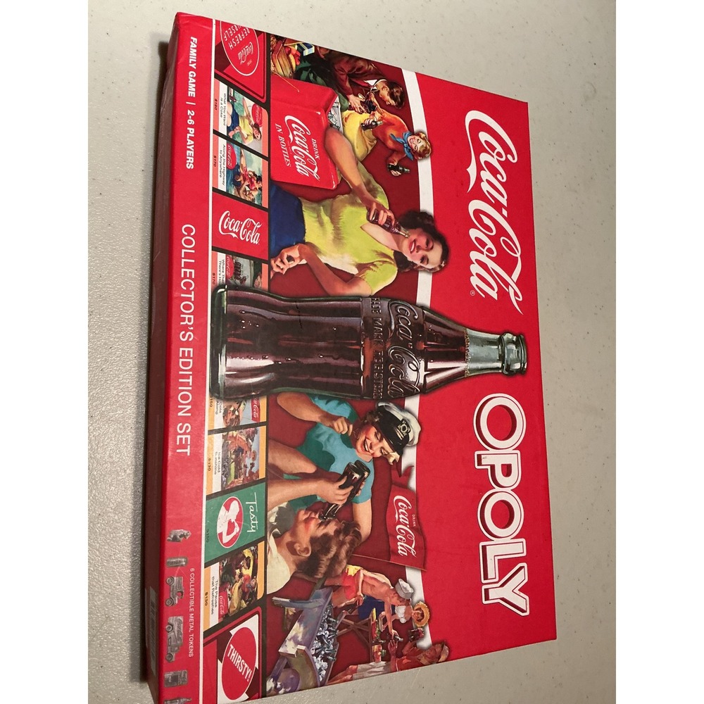 Coca-Cola Opoly Collector's Edition Board Game MasterPieces Vintage Art 42076